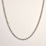 Useful 14k WG Diamond Cut Rope