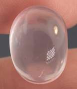 Glowing! 9.60ct powder pink Rose Quartz cabochon
