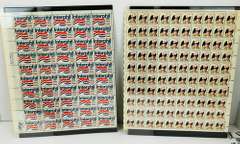 4 U.S. Post Office 13 Cent Stamp Sheets