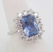 GIA Certified Unheated Blue Sapphire Ring