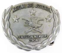 NRA 3 Star Belt Buckle
