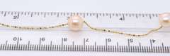 Elegant 18kt 7.5mm Pearl Station Necklace