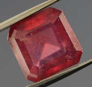 Imperial red 6.62ct emerald cut Ruby
