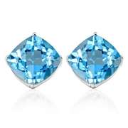 2.36 CT BABY SWISS BLUE TOPAZ 925 STERLING SILVER EARRINGS STUD