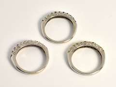 3 Colors of Sapphires Stacking Bands