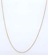 Simple Yellow Gold Curb Link Chain Necklace