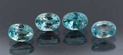 Brilliant 6.10ct sky blue Zircon set