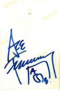 KISS Ace Frehley Autographed Signed Backstage Pass ACOA