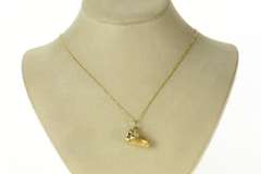 14K Yellow Gold 3D Ornate Enamel Bongo Drum Music Charm/Pendant