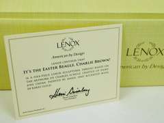 Lenox It's the Easter Beagle, Charlie Brown Figurines - MIB