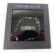 Sterling Garnet Bracelet - MIB