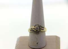 Spiraling Diamond 14k Gold Ring