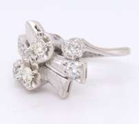 Vintage White Gold Diamond Floremtine Ring