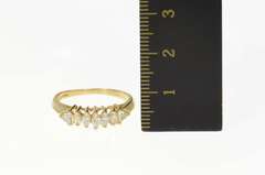 14K Yellow Gold 0.51 Ctw Marquise Diamond Wedding Band Ring