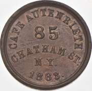 1863 Cafe Autenrieth Civil War Token NY 630B