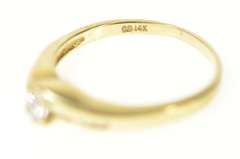 14K Yellow Gold 0.20 Ctw Classic Diamond Bypass Engagement Ring