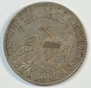 Scarce original 1823 Capped Bust Half Dollar in XF/AU (O-105)