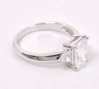 White Crystal Ring in Sterling Silver