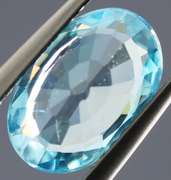 Brilliant! 2.34ct diamond luster blue Zircon