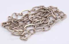 Sterling Silver Link Chain Long Necklace