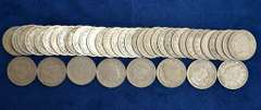 Lot Of 40 Liberty V Nickels, Circulated.