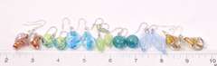 Collection of Art Glass Earrings in Sterling Silver