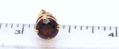 Beautiful Yellow Gold 6mm Garnet Stud Earrings
