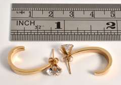 Nice CZ Studs with Gold Enhancers