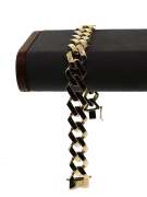 Set of Handmade Italian 14k Gold Contemporary Bracelet and Necklace