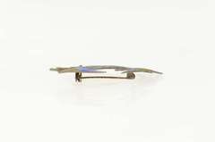 Sterling Silver Blue & Orange Enamel Crab Zodiac Cancer Pin/Brooch