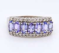 Gorgeous White Gold Tanzanite and Diamond Ring