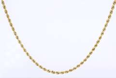 Popular Yellow Gold Rope Chain Necklace