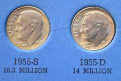 Roosevelt Dimes BU 1946-1961