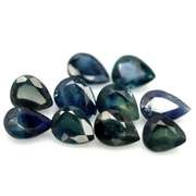 Natural 4.95ct royal blue and green Sapphire set