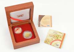 2005 South Africa 1/4Oz Krugerrand 22K Gold & R5 Mintmark BiMetal Coin