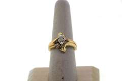 Blossoming Oval Diamond Ring with 14k Gold