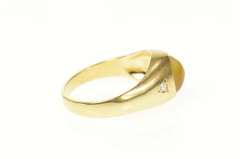 14K Yellow Gold Retro Ornate Tiger's Eye Men's Statement Ring