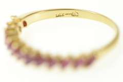 14K Yellow Gold Marquise Natural Ruby Wedding Band Ring