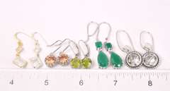 Collection of Gemstone Earrings in Sterling Silver