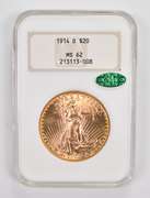 MS62 1914-D $20 Saint-Gaudens Gold Double Eagle - CAC - Graded NGC