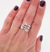 Three Diamond Bypass Ring