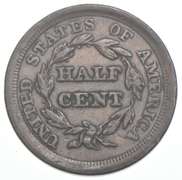 1855 Braided Hair Half Cent