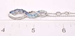 Marvelous Topaz Pendant Necklace in White Gold