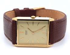 Seiko Rectangular Champagne Dial Quartz Watch