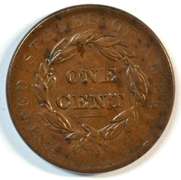Exceptional Choice Brown Unc 1838 Braided Hair Large Cent