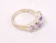 Purple Gemstone Ring in Sterling Silver