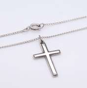 Vintage Sterling Silver Cross Pendant on Chain