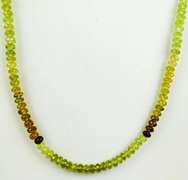 Glistening Peridot & Citrine Faceted Rondelle Necklace