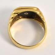 Classy Man's Black Onyx 18k Ring
