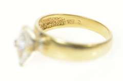 10K Yellow Gold Marquise Solitaire Travel Engagement Ring